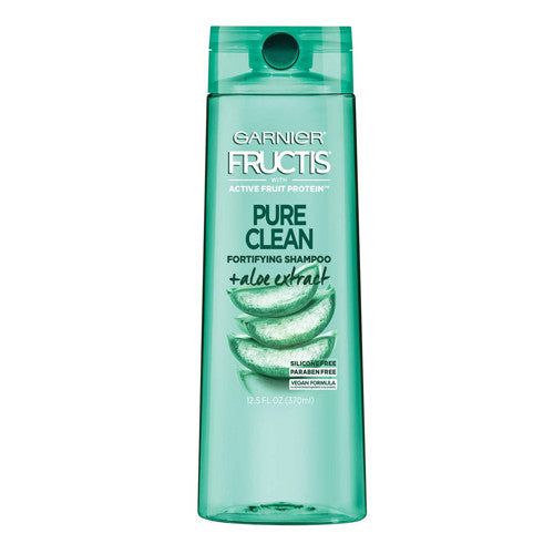 Garnier Fructis Pure Clean Shampoo, Silicone-Free with Aloe Extract and Vitamin E, 12.5 oz